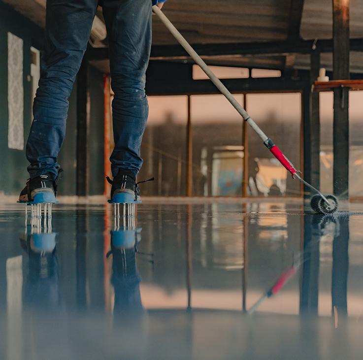 epoxy floor coating application