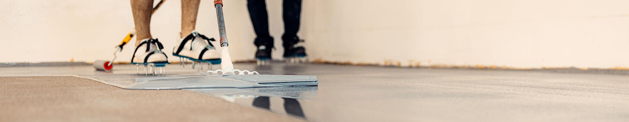 basement floor coating application